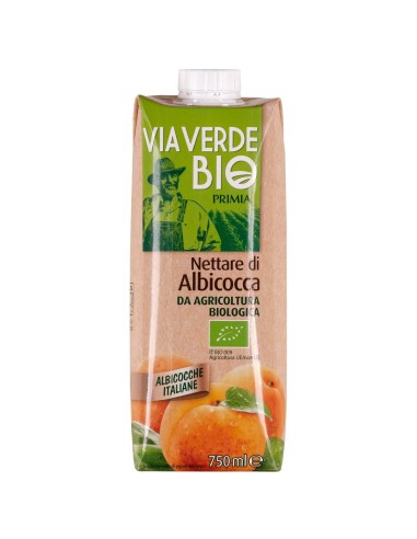 Nettare di albicocca 750 ml Via Verde Bio Primia, Vorderseite