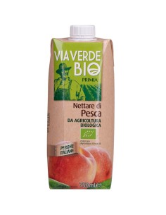 Nettare di pesca 750 ml Via Verde Bio Primia, fronte