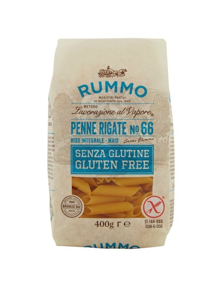 Penne rigate senza glutine N. 66 400 g Rummo Senza Glutine, Vorderseite