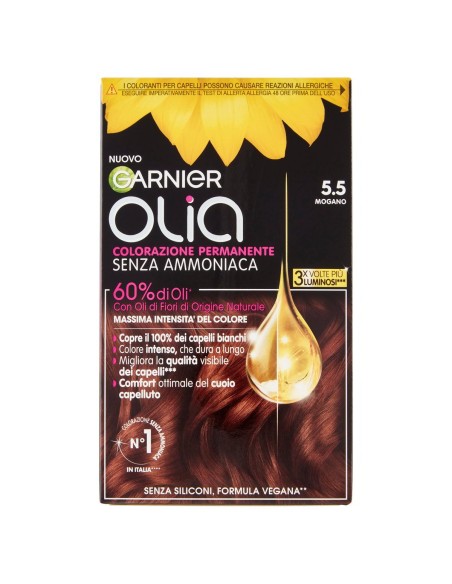 GARNIER – Colorazione permanente per capelli Olia Mogano 5.5