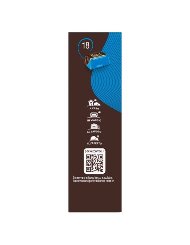 Pocket Coffee Espresso Decaffeinato 225 g Ferrero, côté avec conservation