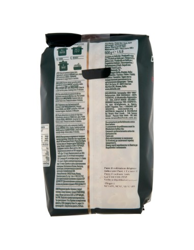 Penne zita rigate n. 32 500 g Delverde, dos avec ingrédients, fabricant, mode d'emploi et conservation