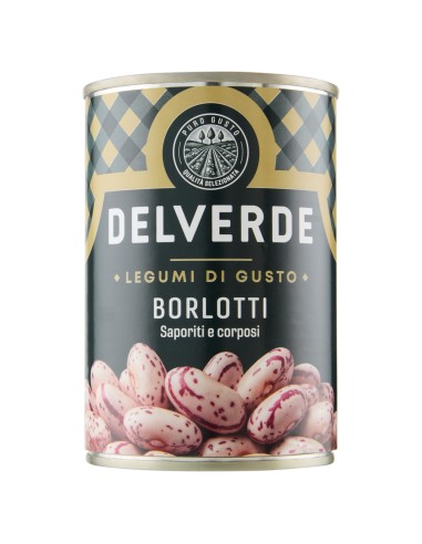 Fagioli borlotti 400 g Delverde, fronte