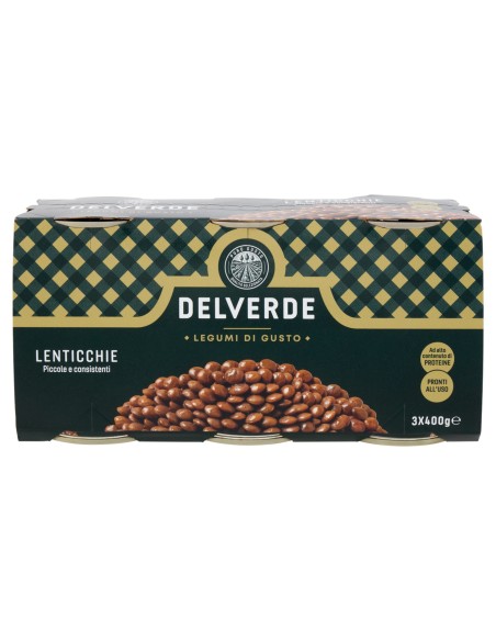Lenticchie 3 x 400 g Delverde, altra vista