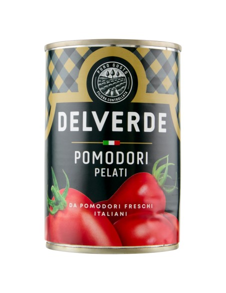 Pomodori pelati 400 g Delverde, fronte