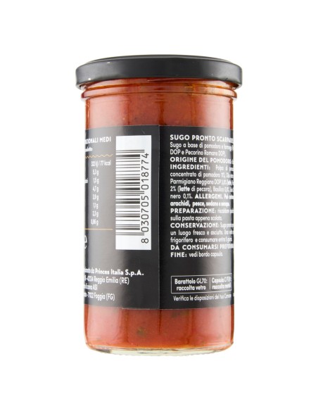 Sugo pronto scarpariello 260 g Napolina, lato con codice a barre
