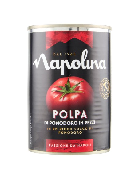 Polpa di pomodoro in pezzi 400 g Napolina, fronte