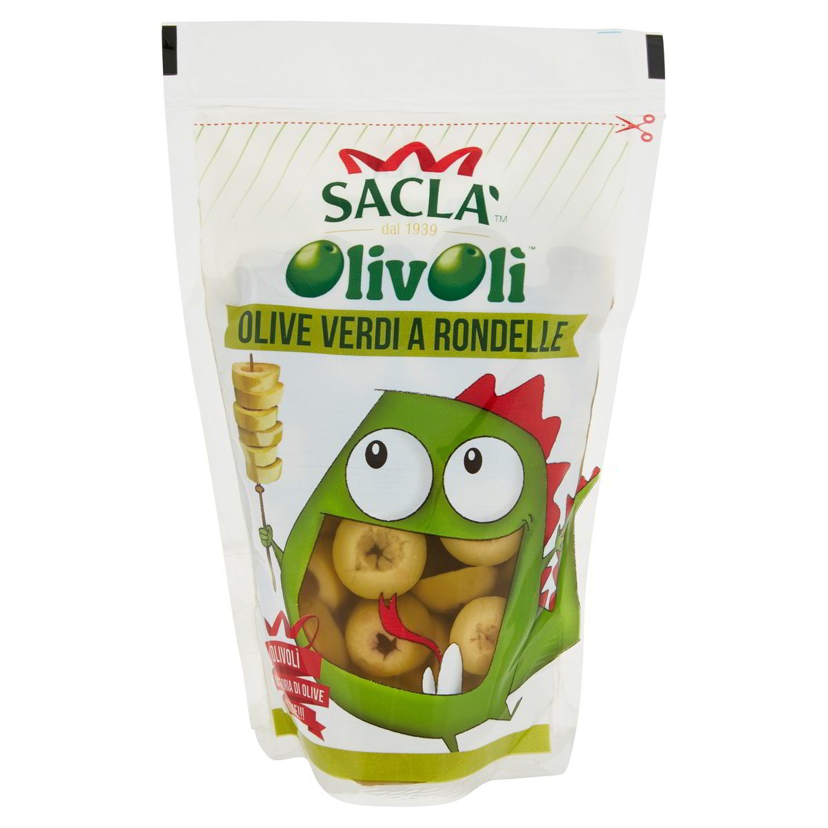 Saclà Olive verdi a rondelle in salamoia Olivolì