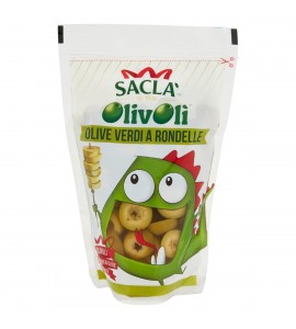 Saclà Olive verdi a rondelle in salamoia Olivolì