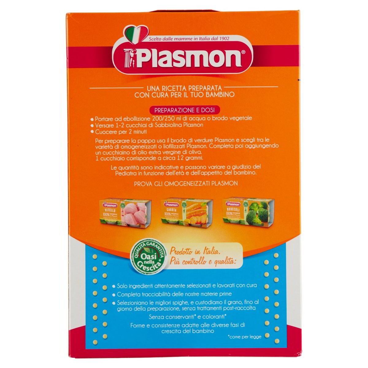 Plasmon Sabbiolina Oasi nella crescita