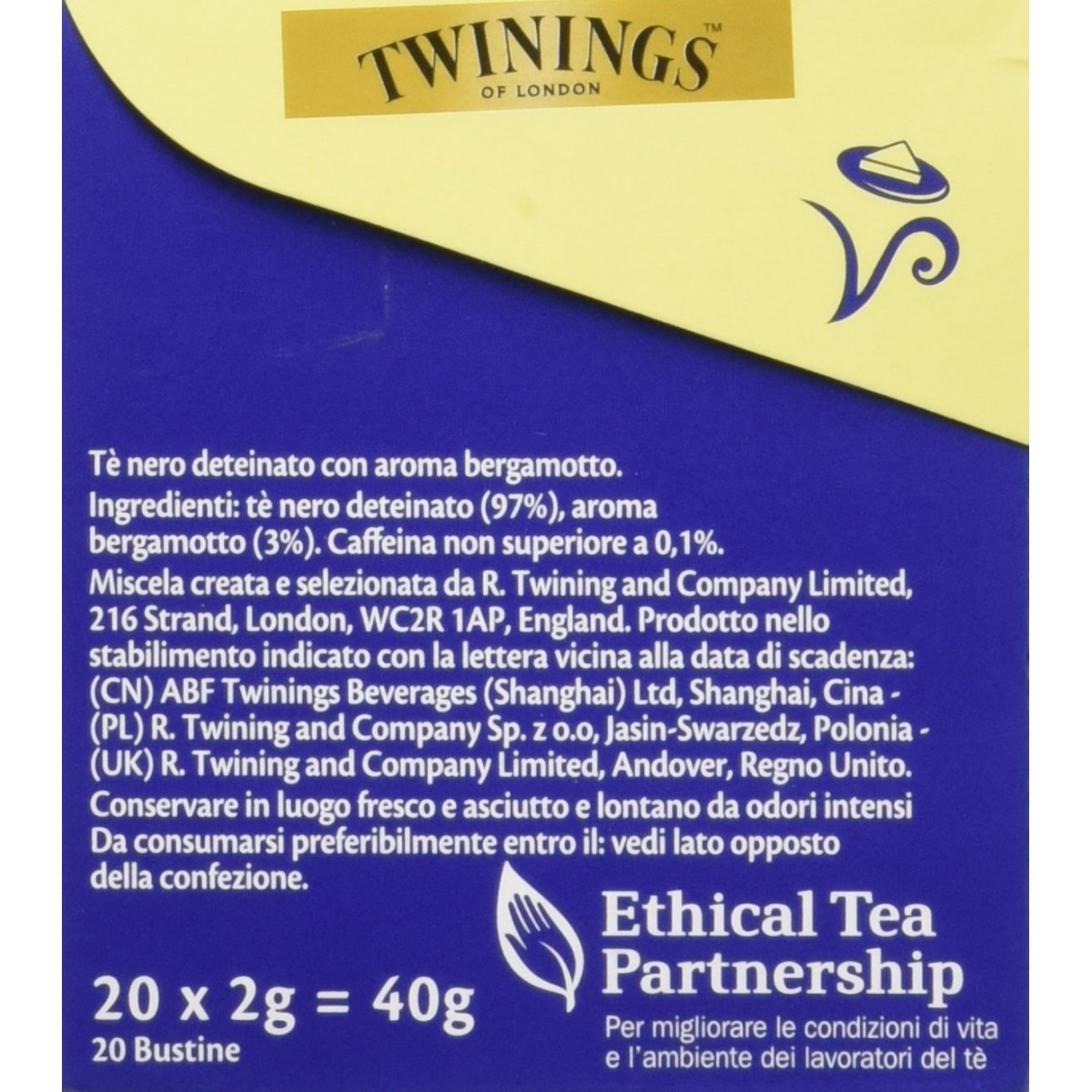 Twinings DeTea Earl Grey Deteinato