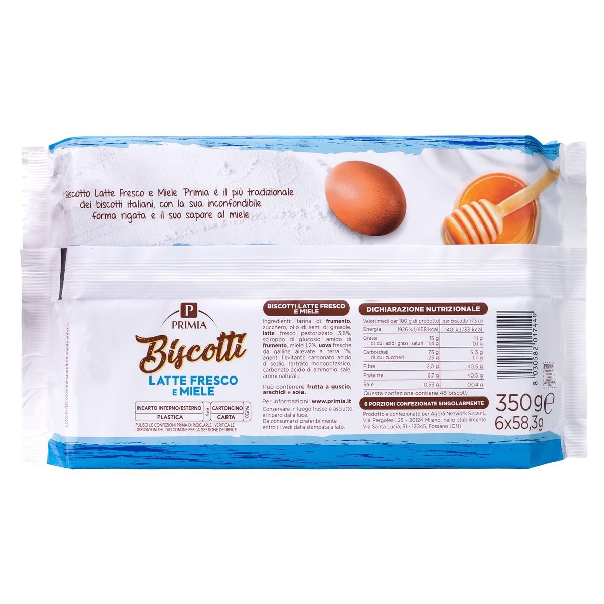 Biscotti con latte e miele