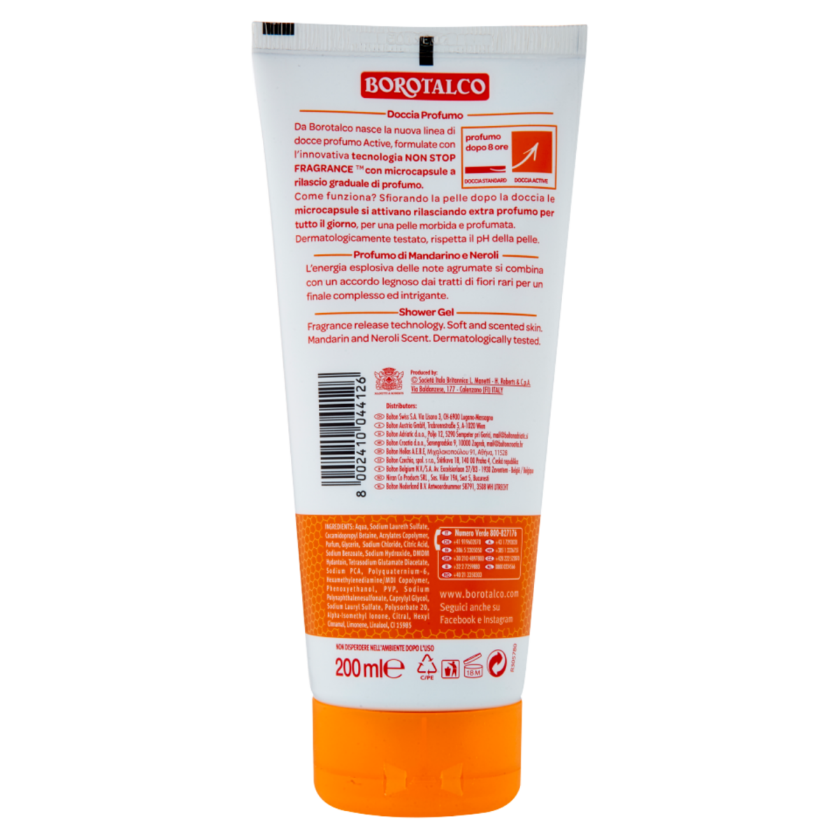 Borotalco Doccia schiuma Mandarino e Neroli