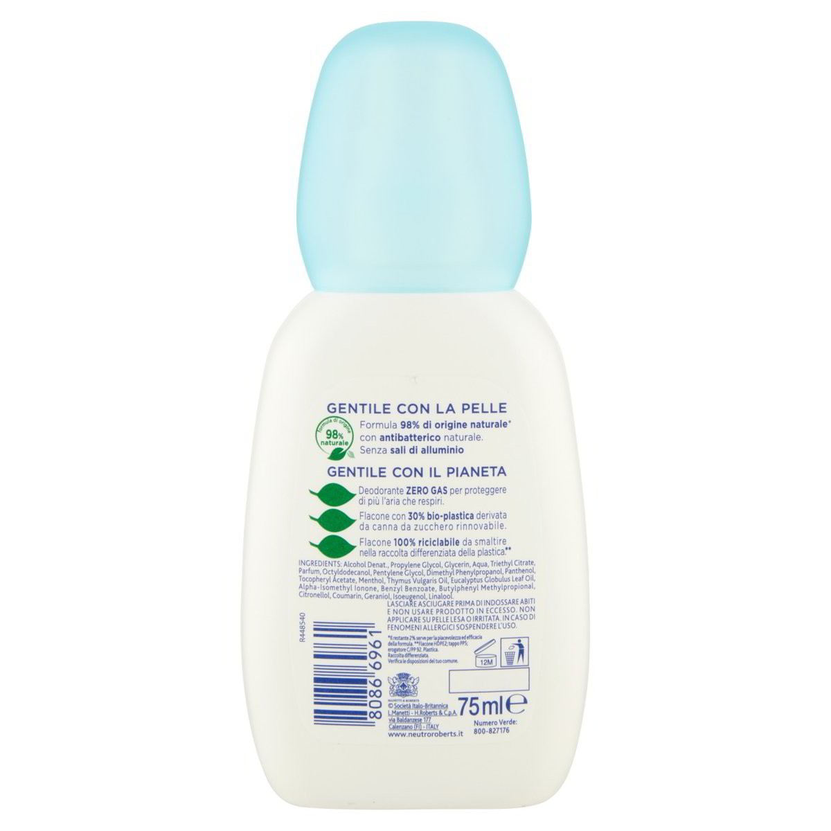 Neutro Roberts Deodorante vapo Fresco Zero %Sali