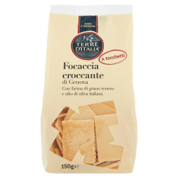 Terre d'Italia Focaccia croccante di Genova a tocchetti