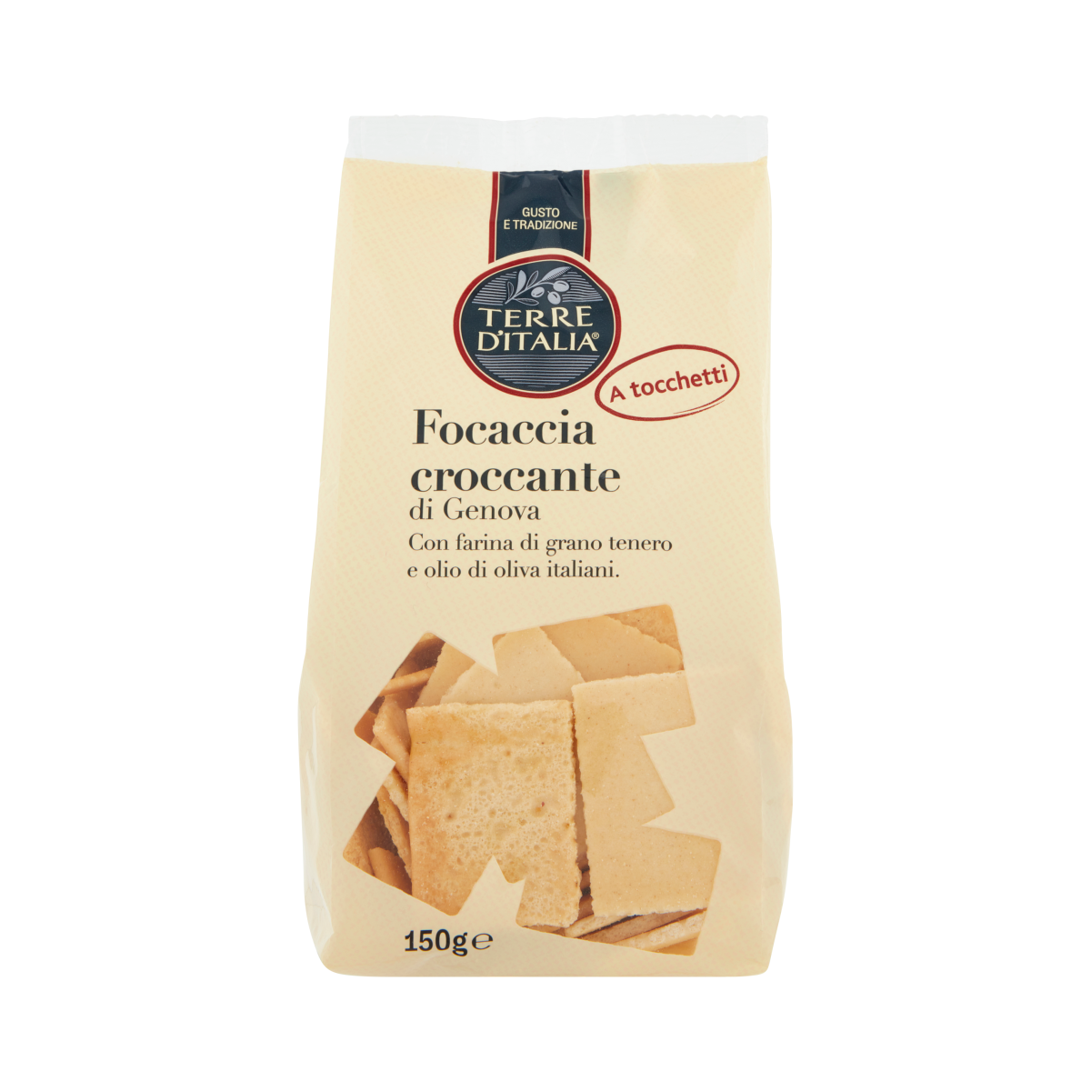 Terre d'Italia Focaccia croccante di Genova a tocchetti