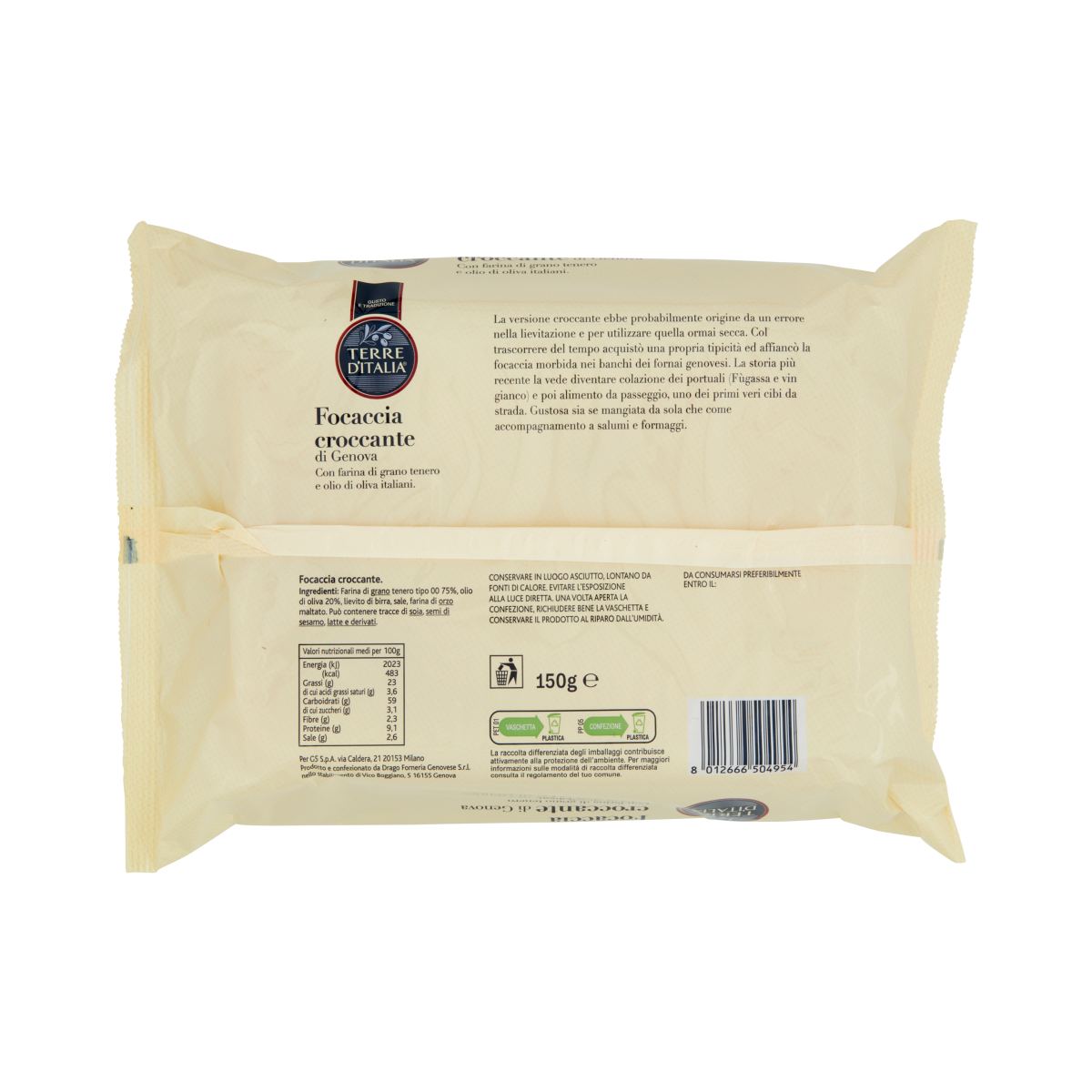 Terre d'Italia Focaccia croccante di Genova