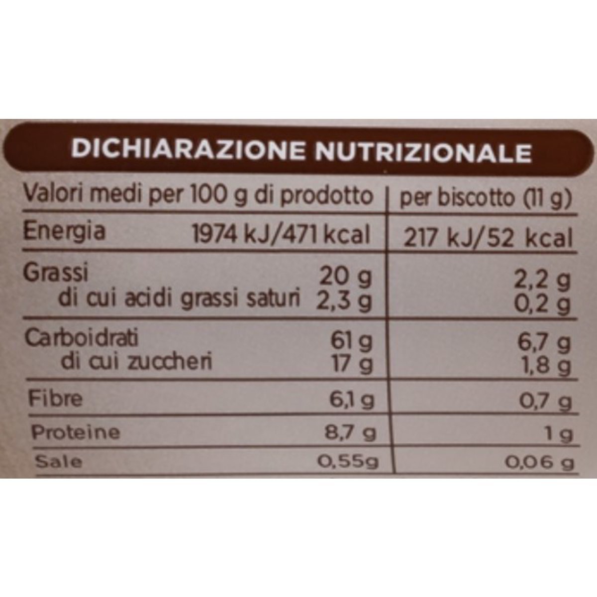 Frollini ricchi di fibre con fiocchi d'avena